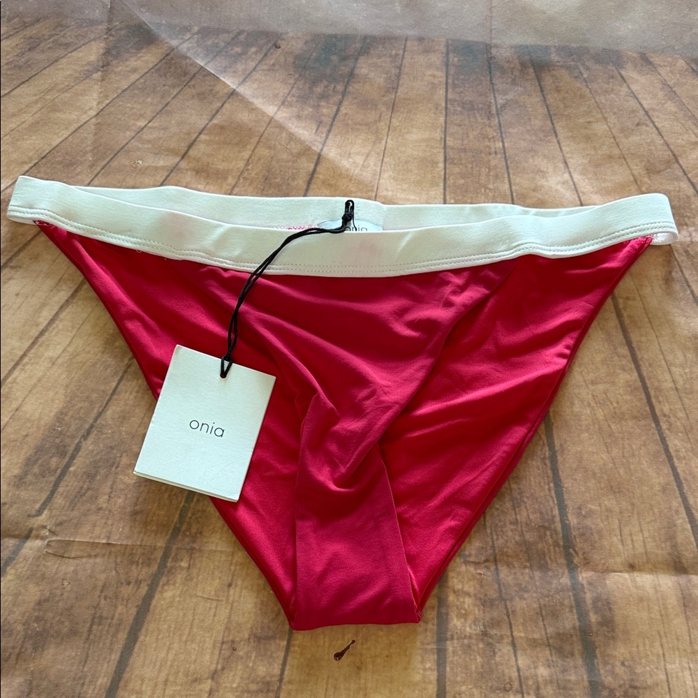 💵NWT ONIA Bright Red Swim Bottoms Size Medium **read**